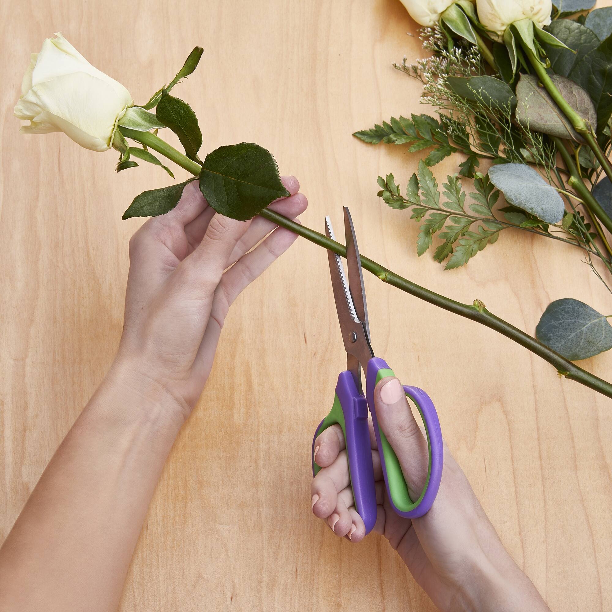 FloraCraft® 7.5" Purple & Green Floral Shears